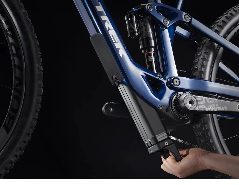 Trek Fuel Exe 9.8 GX AXS Electric Mountain Bike in Mulsanne Blue Large-2